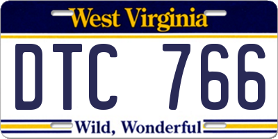 WV license plate DTC766