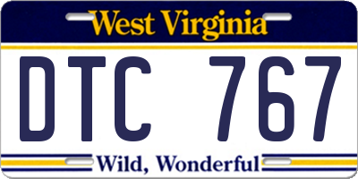 WV license plate DTC767