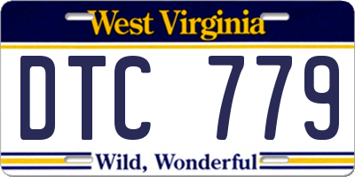 WV license plate DTC779