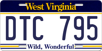 WV license plate DTC795