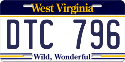 WV license plate DTC796