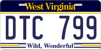 WV license plate DTC799