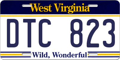 WV license plate DTC823