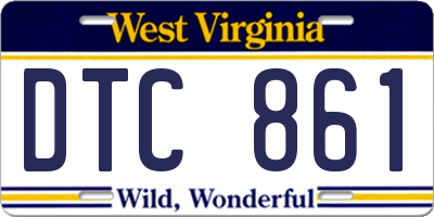 WV license plate DTC861