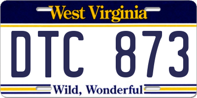 WV license plate DTC873