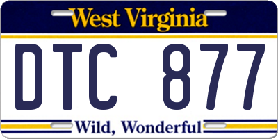 WV license plate DTC877