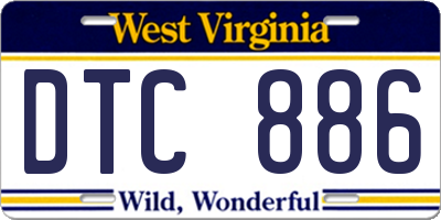 WV license plate DTC886