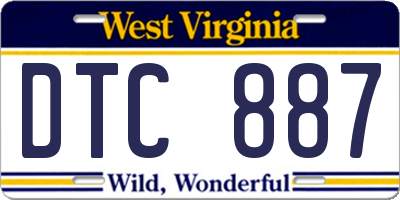 WV license plate DTC887