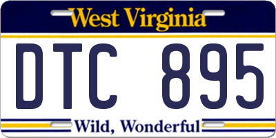 WV license plate DTC895