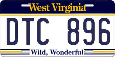 WV license plate DTC896