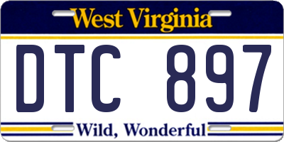 WV license plate DTC897