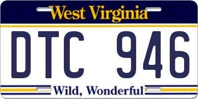 WV license plate DTC946