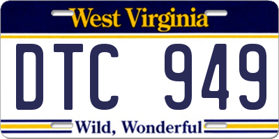 WV license plate DTC949