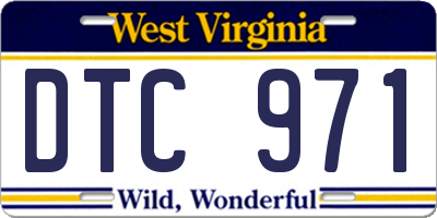 WV license plate DTC971