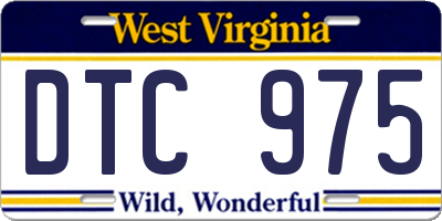 WV license plate DTC975