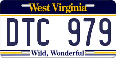 WV license plate DTC979
