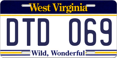 WV license plate DTD069
