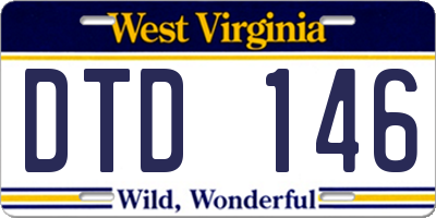 WV license plate DTD146