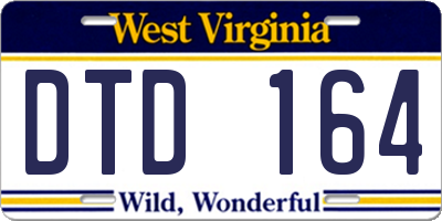 WV license plate DTD164