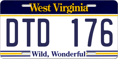 WV license plate DTD176