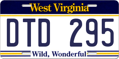 WV license plate DTD295