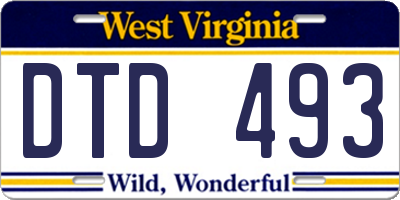 WV license plate DTD493