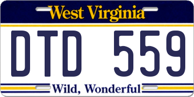 WV license plate DTD559