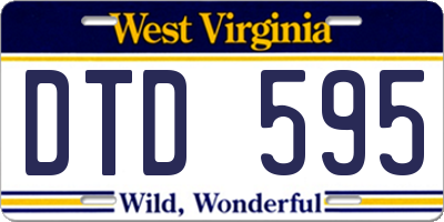 WV license plate DTD595