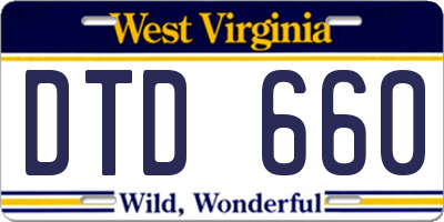 WV license plate DTD660