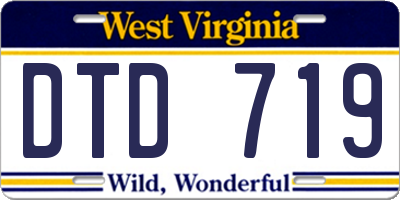 WV license plate DTD719
