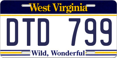 WV license plate DTD799