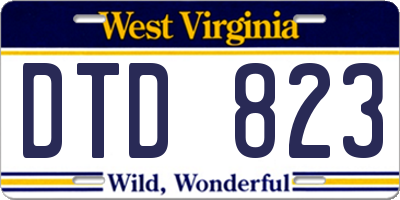 WV license plate DTD823