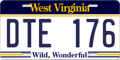 WV license plate DTE176