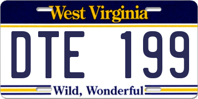 WV license plate DTE199