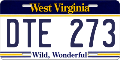 WV license plate DTE273