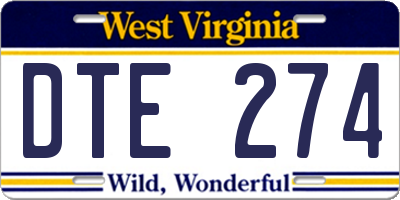 WV license plate DTE274