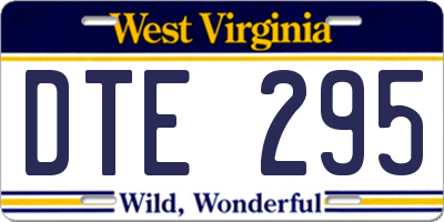 WV license plate DTE295