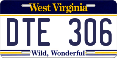 WV license plate DTE306