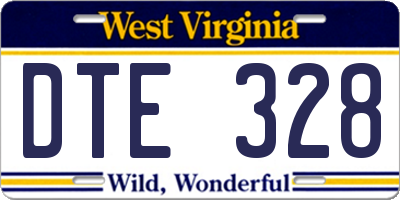 WV license plate DTE328