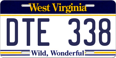 WV license plate DTE338