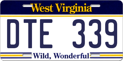 WV license plate DTE339
