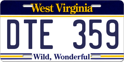 WV license plate DTE359