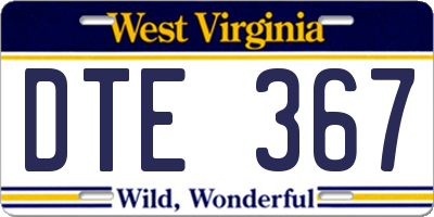 WV license plate DTE367