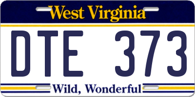 WV license plate DTE373