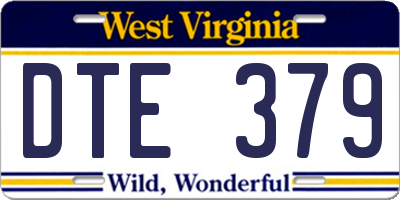 WV license plate DTE379