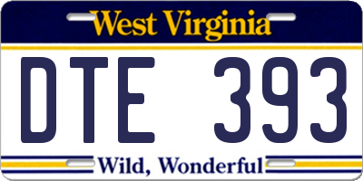 WV license plate DTE393