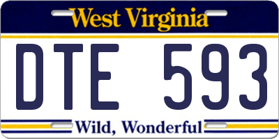 WV license plate DTE593