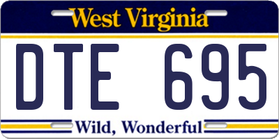 WV license plate DTE695