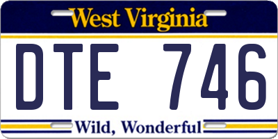 WV license plate DTE746