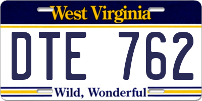 WV license plate DTE762